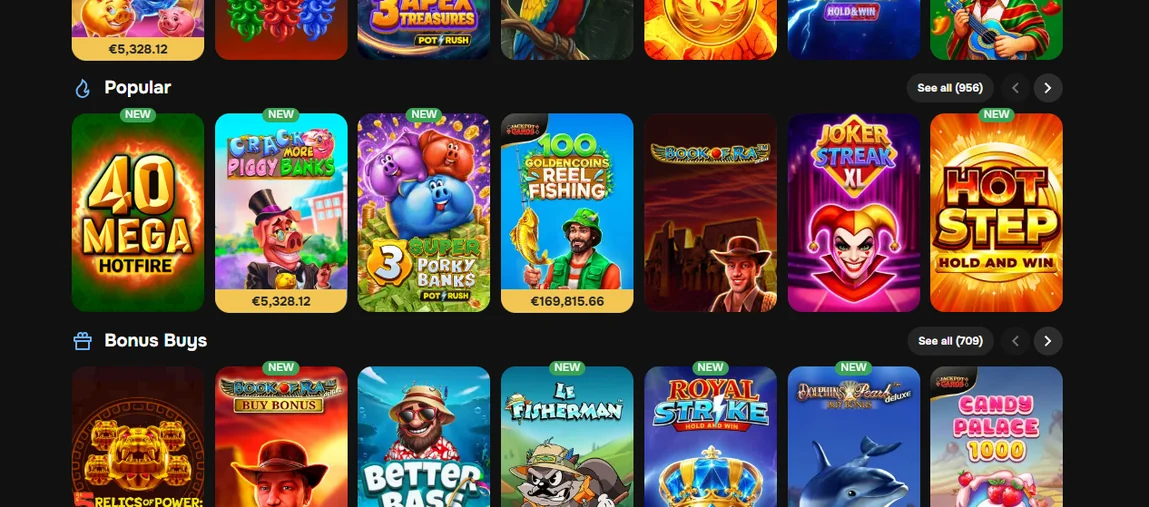 Spin popular slots now
